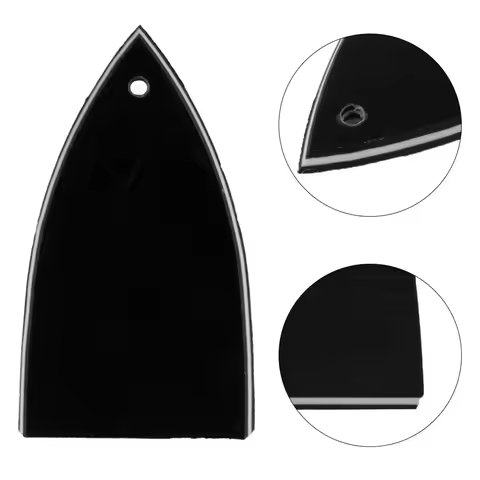 1 Hole 3 Ply Truss Rod Cover For Electric Guitars Black PVC Truss Rod Cover Plate Scroll Plate Gibso