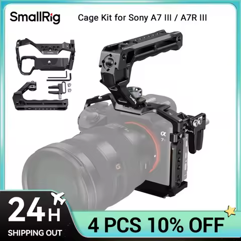 SmallRig A7 III / A7R III Cage Kit with Top Handle Cable for Sony Alpha 7 III / Alpha 7R III Portabl