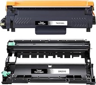1 x TN2510XL TN2510 Toner and 1 x DR2510 Drum Compatible with Brother Toner TN-2510XL DR2510 TN2510 