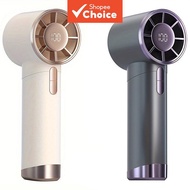 High-Speed Portable Handheld Fan Quiet Adjustable Speed Free Lanyard LED Display FN30E