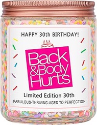 Homsolver 30th Birthday Decorations Gifts for Her Him, Happy 30th Birthday Candle Gift for Women Men
