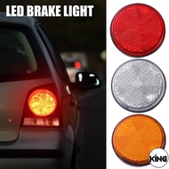 KI Car Round Stop Marker Lamp Tail Lights 12/24V 24 LED Signal Led Signal Truck Trailer Brake Light Side Warning