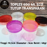 600ML ECO JAR 600ML ECO 9CM PLASTIC JAR 600ML TRANSPARENT JAR/ ARM_OLSHOPP/