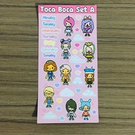 ▔ ◿ ❈ ♞Toca Life Toca Boca Laminated Sticker Sheets