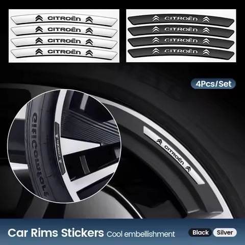 Aluminium Alloy Sport Emblem Car Wheel Hub Stickers For Citroen C1 C2 C3 Vts C4 Saxo C4L C5 C6 C8 Xs