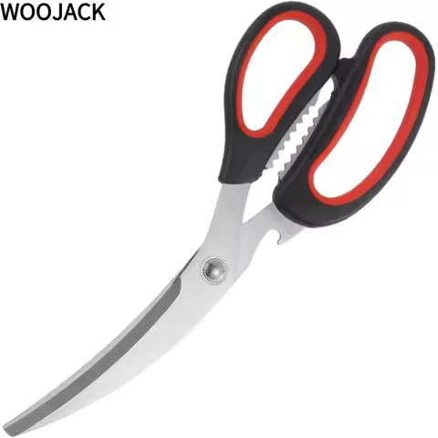 WOOJACK Food Shears, Stainless Steel Cooking Scissors, Chef Utility Scissors with Ergonomic Handle,