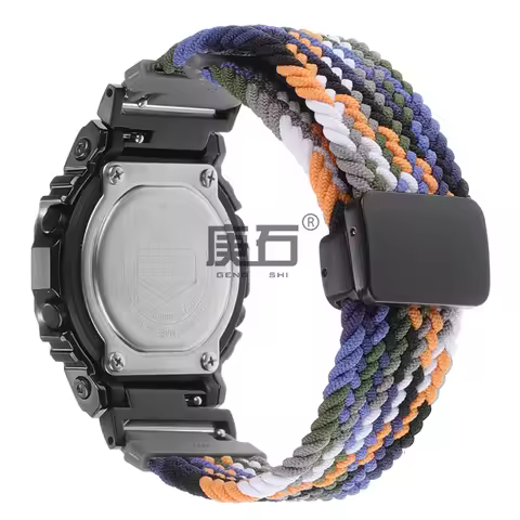 Braided Solo Nylon Magnetic Strap watch band For Casio G SHOCK GA-100 GA-110 GA-140 GA-900 GAW-100 G