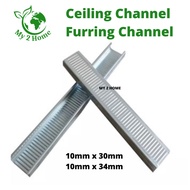 6 Feet/Kaki c channel (Ceiling)/ Besi Ceiling / Besi Siling Gantung / Besi Gantung / Gantung /Furring Channel PARTITION