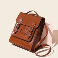 Fashion Backpack 2025 New Style Genuine Leather Female Bag Casual Oil Wax Cowhide Backpack Simple Re