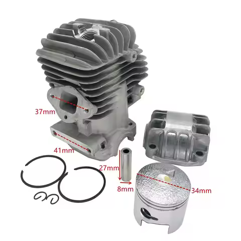 34mm Cylinder Piston Pin Ring Kit G2500 Fit For Zenoah G2500 2500 25cc Top Handle Saw A305 STIGA SPR