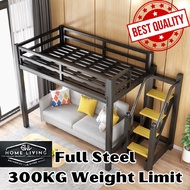 Queen Loft Bed For Adults & Children 300KG Weight Support Bed Room Loft Bed Children With Stair Clim
