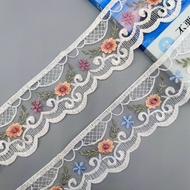 Z251#6. 5CM Polyester Water-Soluble Lace Net Embroidery Lace Water-Soluble Lace Barcode Polyester Em