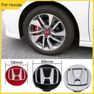 58/69 MM Car Wheel Center Hub Caps 3D Honda Logo Badge Emblems for CRV Civic Accord Pilot