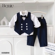 Set vest gile công tước dài tay 5CT cho bé trai thôi nôi sinh nhật đi tiệc 1 đến 7t BERNIE H0625B13