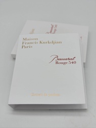 Authentic Maison Francis Kurkdjian (MFK) Baccarat Rouge 540 extrait de Parfum 2ml perfume sample Via