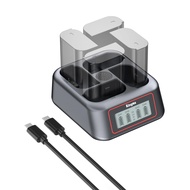 4-Slot 45W PD USB-C Fast Charger for DMW-BLK22 w/LCD, for Panasonic GH7, S9, GH6, S5 IIX, S5 II, G9 