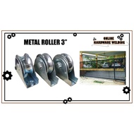 [ 3 " ] Auto Gate Roller Wheel/Gate Bearing/Sliding Gate Roller/Roda Pagar Besi/Gate Roller Bearing/Roller With Bracket