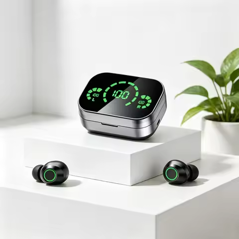 TWS wireless Bluetooth headset with microphone earphone charging box LED Fone Bluetooth headset wire