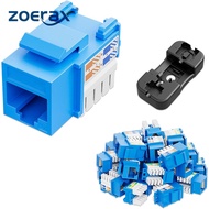 ZoeRax Cat6 Keystone Jack RJ45 Keystone Jack and Keystone Punch-Down Stand, UTP Modular Ethernet Jac