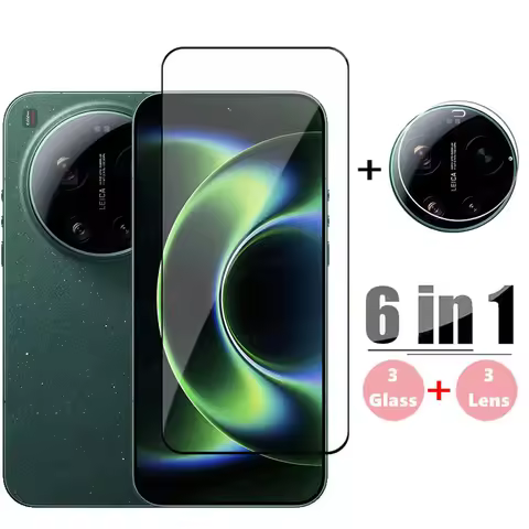 6in1 Full Cover Glass For Xiaomi 17 Ultra Tempered Glass Xiaomi 17 Ultra Screen Protector HD Phone L