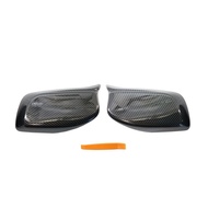 Carbon Fiber M-Style Side Rearview Mirror Cover Caps For BMW E60 E61 E63 E64 2003-2007