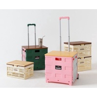 Shopping Trolley Cart Wooden Lid Damda