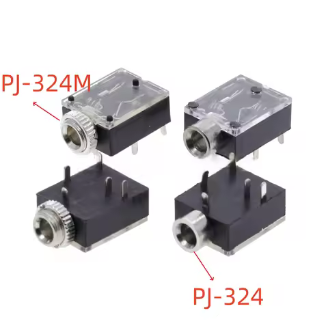 5/10 PCS Stereo Headphone Jack Socket PJ324 PJ324M 5 Pin 3.5mm Audio Jack Socket for Headphone With 