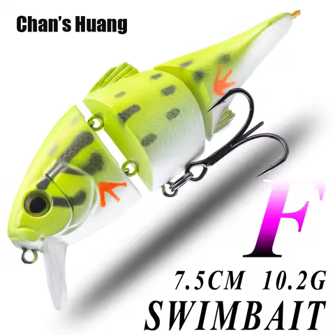 Chan's Huang 7.5CM 10.2G / 2.95INCH 0.36OZ Floating VIB Swimbait 2 Joints Bass Perch Trout Fishing L