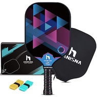 HANISNA Pickleball Paddle, Carbon Fiber Pickleball Paddles with Enhance PP Honeycomb Core, Ultra Cus