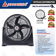 Hanabishi  Ground Fan 20 Inch Hurricane Fan Original 1 Year Warranty HHURRIC 20