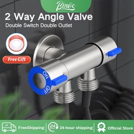 Faucet Valve Controller  Angle Valve Faucet Stainless Steel 304 1/2 Angle Valve One Into Two Out Three-way Control Multi-function Faucet