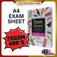 STEP BY STEP Foolscap Paper / Exam Sheet Test Pad / Kertas Kajang 70gsm 480 Sheets (Price For 1 Pack
