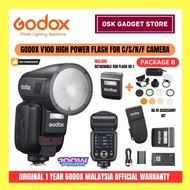 Godox V100 High Power Flash For Canon Sony Nikon Fujifilm Camera | Bundle Package | 1 Year Godox Mal