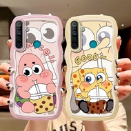 Pink and blue Hello Kitty cat Wavy case for Realme note 50 c53 c51 c51s NARZO N53 Anti fall and shoc