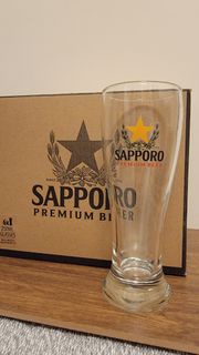 全新 Sapporo 啤酒杯 玻璃杯 水杯