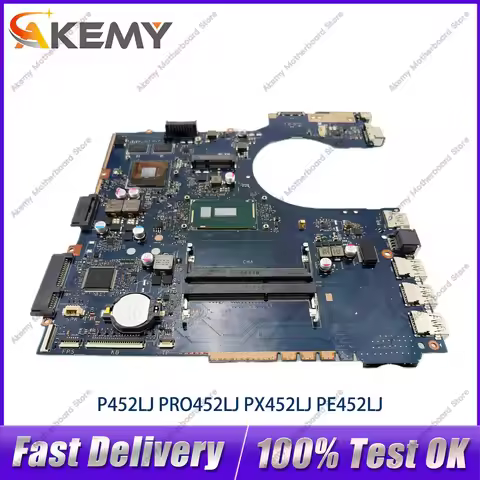 P452LJ Laptop Motherboard For ASUS P452LJ PX452L PE453L P452L PRO452L Notebook Mainboard W/ I3 I5 I7