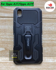 Casing Hp Untuk Oppo A37 / Oppo A37f Shockproof KickStand Clip Case Rugged Armor Hybrid Hard Thin Co