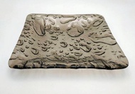 水滴玻璃方盤 琉璃盤 窯燒玻璃