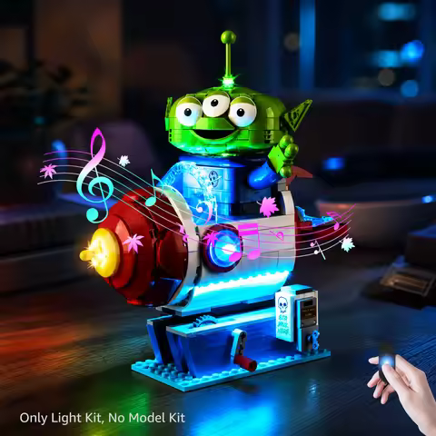 Kyglaring LED Light Kit suitable for Lego Alien with Pizza Planet Rocket Ride 43307 Building Blocks 