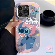[Local Delivery]Cute Stich Metal Photo Frame Phone Case Compatible With Iphone x XR XS 11 13 15 12 P