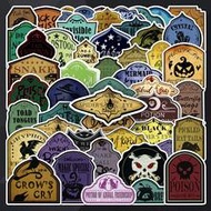 51pcs Vintage Cartoon Hand-Drawn Potion Label Stickers, DIY Notebook Phone Case Decoration Graffiti 