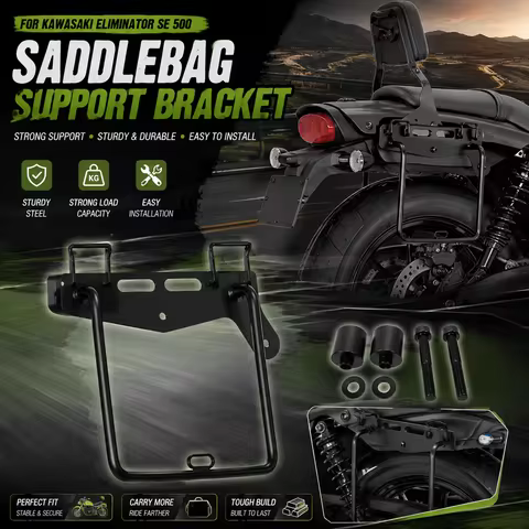 Kawasaki Eliminator 500 Saddlebag Support Motorcycle Saddlebag Support Bracket Steel Side Luggage Ra