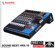 MIXER SOUNDBEST HRX10 มิกซ์เซอร์ ซาวเบส ตัวแต่งเสียง ปรับเสียง อุปกรณเครื่องเสียง MIXER มิกเซอร์ มิก  SoundBest HRX-10 มิก อนาล็อก ซาวด์เบส