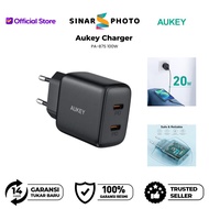 AUKEY Charger Dual Port Type C 20W PA-R1S-BK PD 3.0 Fast Charging/Aukey Charger Head - Official