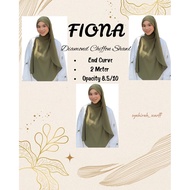 FIONA DIAMOND CHIFFON SHAWL END CURVE 2METER BY SYAHIRAH_SCARFF Shawl Chiffon Shawl 2 Meter Long