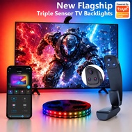 Smart TV Backlight RGB LED Light Strip Triple Camera Sync WiFi Tuya / Single Sensor Bluetooth Screen