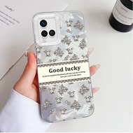 เคสสำหรับ VIVOY21 2021 Y33S-4G Y21S-4G Y32 Y21T Y33T Y21A T1X-4G Y21G น่ารักเคสโทรศัพท์สี่เหลี่ยมฝาค