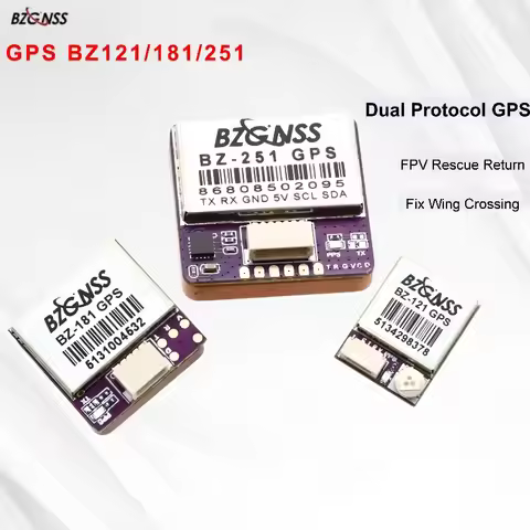 BZGNSS BZ121 BZ181 BZ251 Dual Protocol GPS Module for FPV Drone Rescue Fixed Wing Out of Control Ret