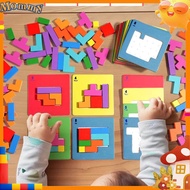 Wooden Tetris Building Block 3D Puzzle Block Game Tetris Puzzle Stacking Block Montessori Toys puzzl