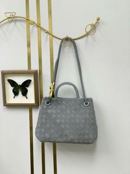 BV/葆蝶家 Andiamo系列小號編織包 灰色麂皮 香港發貨